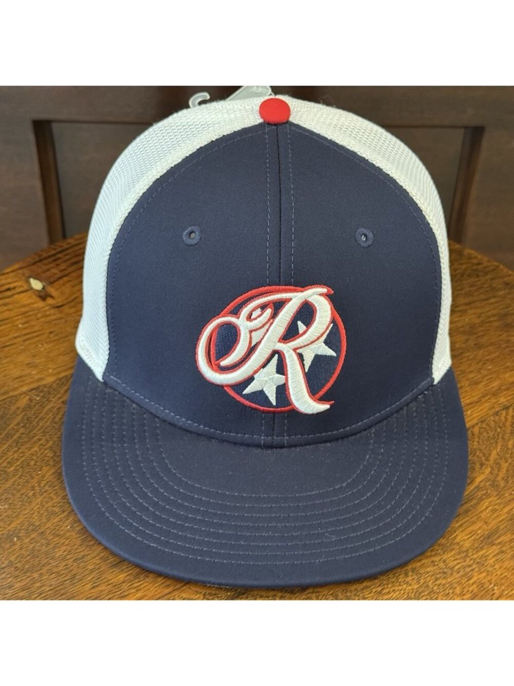 NWT The Game Pro GP551 Flex Fit Hat Small Navy White Red USA Baseball Cap